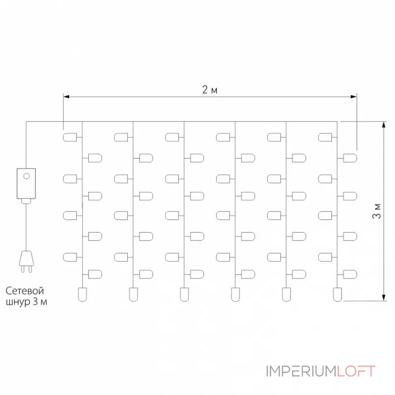 Занавес световой  Eurosvet 200 200-002 белый от ImperiumLoft Занавес световой  Eurosvet 200 200-002 белый от ImperiumLoft