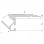 Профиль накладной  Deko-Light AL-01-10 970500 Цвет арматуры серебро