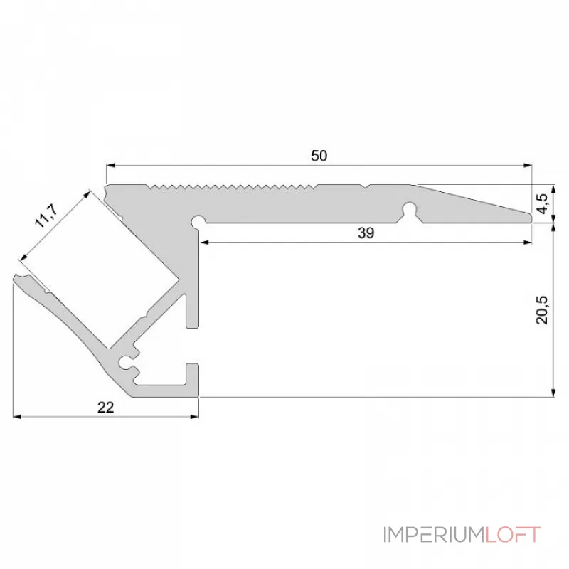 Профиль накладной Deko-Light AL-01-10 970500 Цвет арматуры серебро Профиль накладной Deko-Light AL-01-10 970500 Цвет арматуры серебро