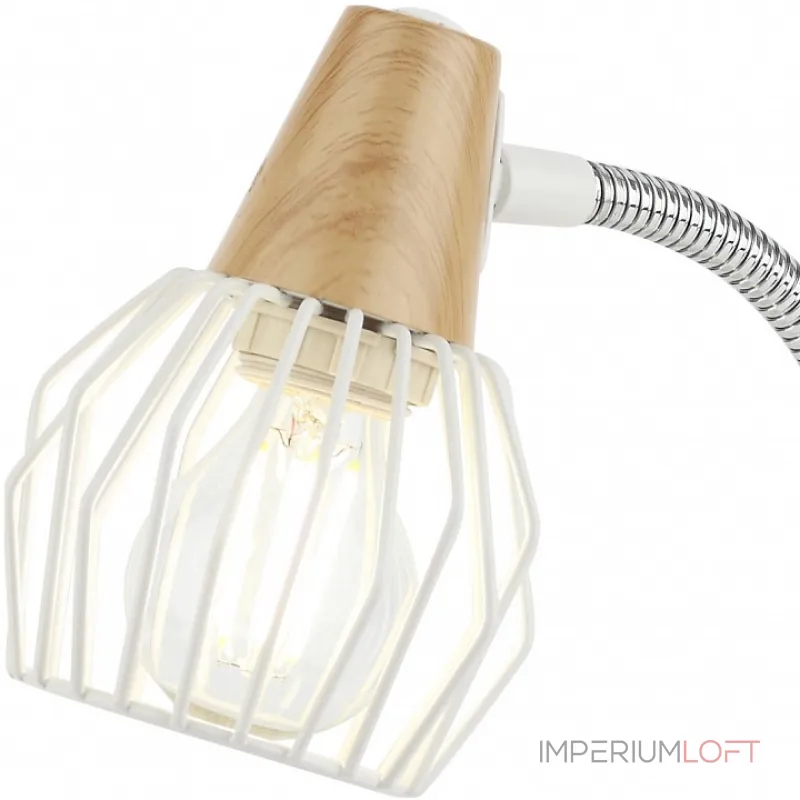Настольная лампа офисная Rivoli Naturale T1 WT Б0038095 Цвет арматуры белый Цвет плафонов белый