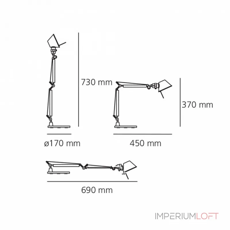 Настольная лампа офисная Artemide 0011860A от ImperiumLoft Настольная лампа офисная Artemide 0011860A от ImperiumLoft