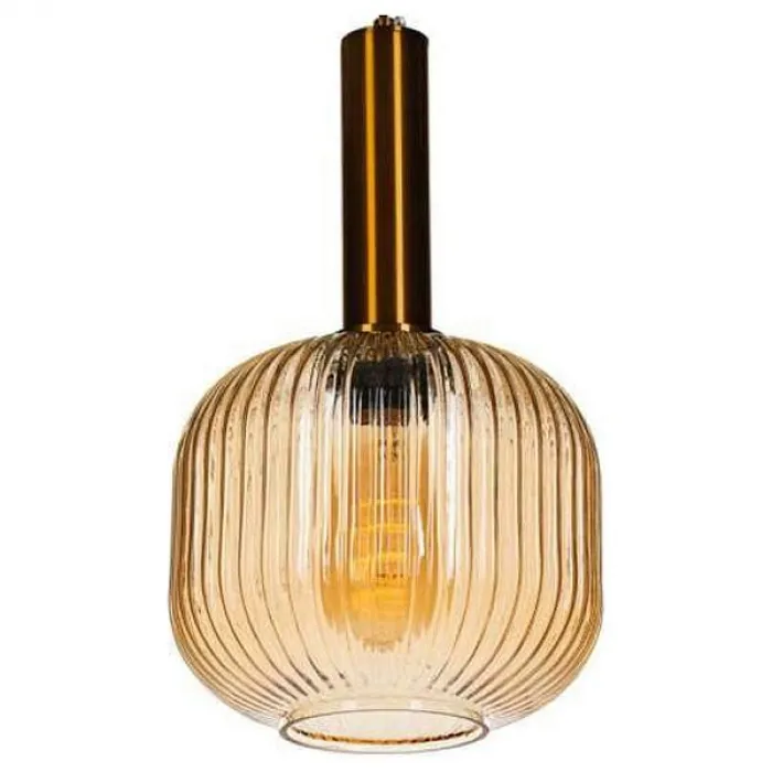 Подвесной светильник Loft it Iris 1 2071-B+BR Цвет арматуры медь Цвет плафонов янтарный от ImperiumLoft