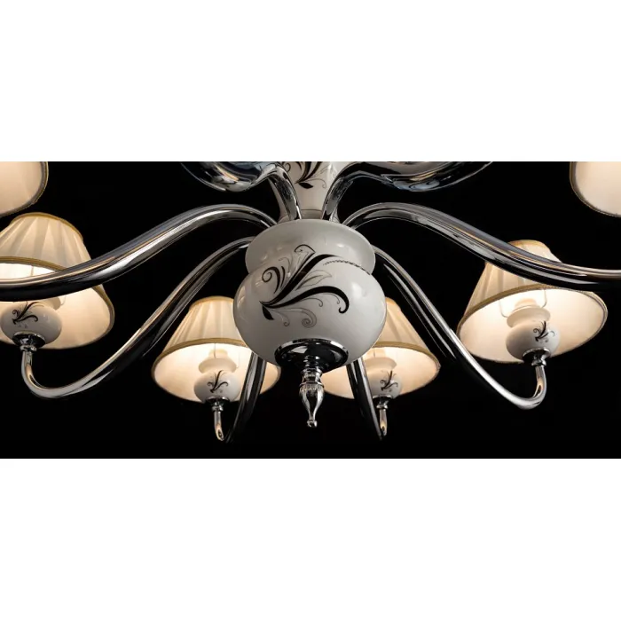 Подвесная люстра Arte Lamp Veronika A2298LM-8CC Цвет арматуры хром Цвет плафонов белый от ImperiumLoft