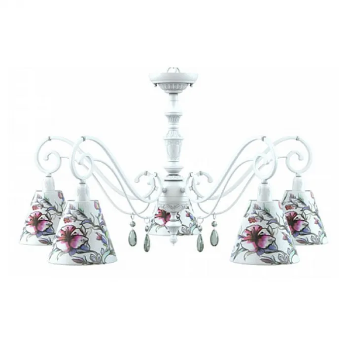 Подвесная люстра Lamp4You Classic 19 E3-05-WM-LMP-O-13-CRL-E3-05-GR-DN Цвет арматуры белый Цвет плафонов белый от ImperiumLoft