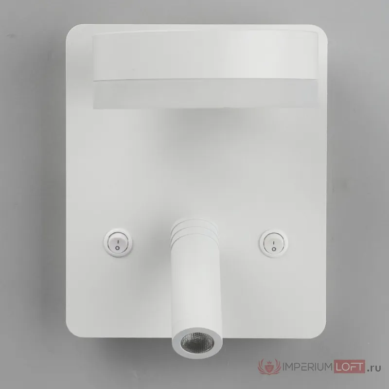 Бра с подсветкой Omnilux Sorano OML-10901-02 Цвет арматуры белый Цвет плафонов белый от ImperiumLoft