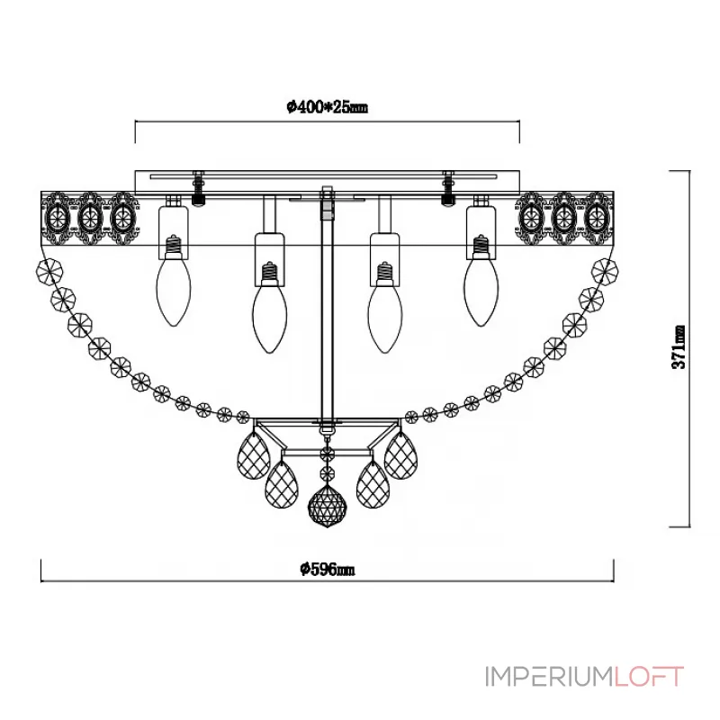 Потолочная люстра Rivoli Vittoria PL9 WG Б0037795 Потолочная люстра Rivoli Vittoria PL9 WG Б0037795
