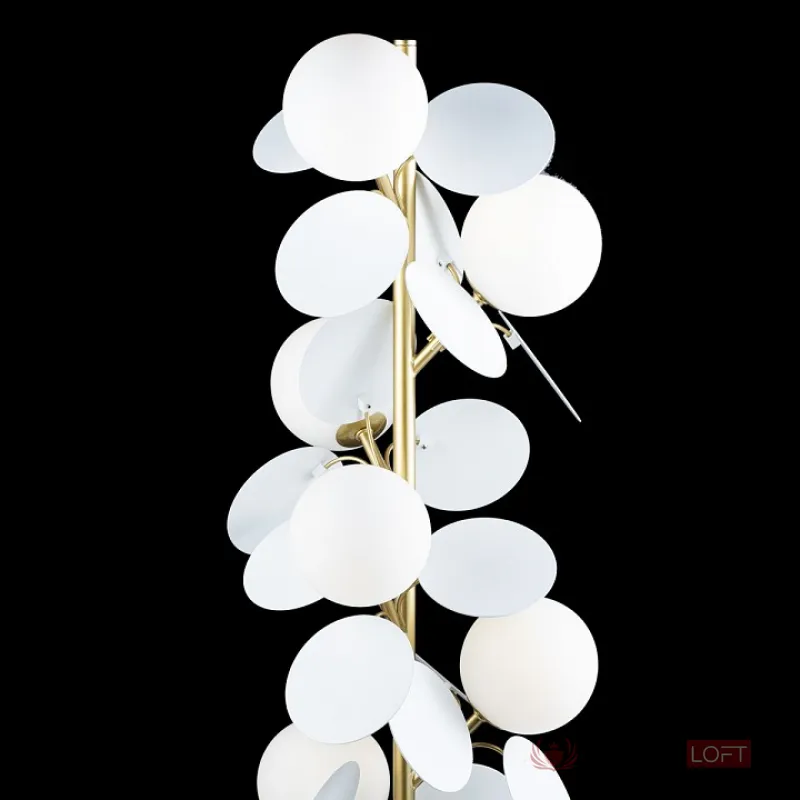 Торшер Loft it Matisse 10008F white Цвет арматуры золото Цвет плафонов белый от ImperiumLoft