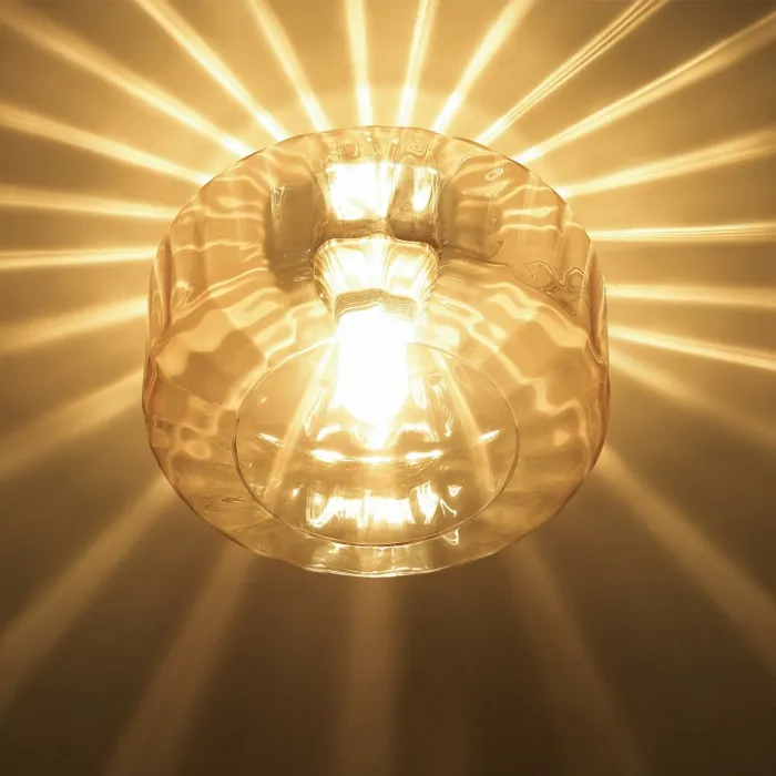 Накладной светильник Odeon Light Binga 4747/1C Цвет арматуры бронза Цвет плафонов янтарный от ImperiumLoft
