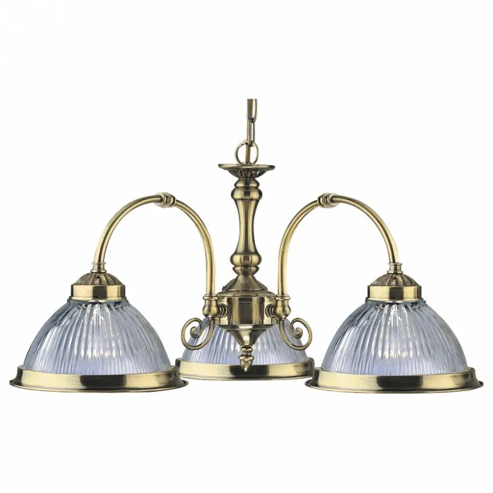 Подвесная люстра Arte Lamp American Diner A9366LM-3AB Цвет арматуры бронза Цвет плафонов прозрачный от ImperiumLoft