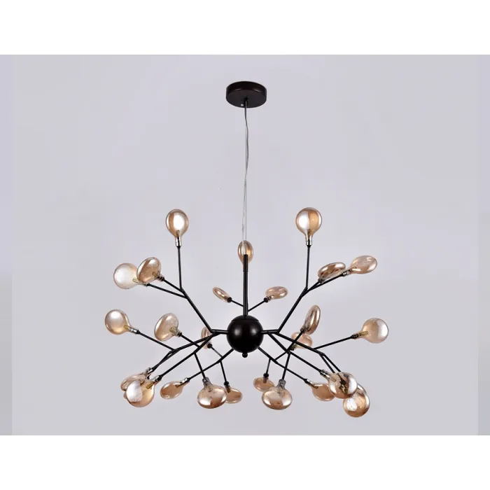 Подвесная люстра Ambrella Traditional 1 TR3013 Цвет плафонов янтарный Цвет арматуры черный от ImperiumLoft