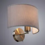 Бра Arte Lamp Mallorca A1021AP-1SS Цвет плафонов серый Цвет арматуры никель