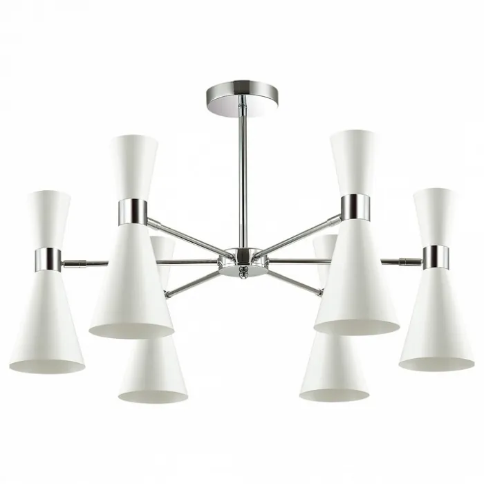 Люстра на штанге Lumion Quinn 3661/6C Цвет арматуры хром Цвет плафонов белый от ImperiumLoft