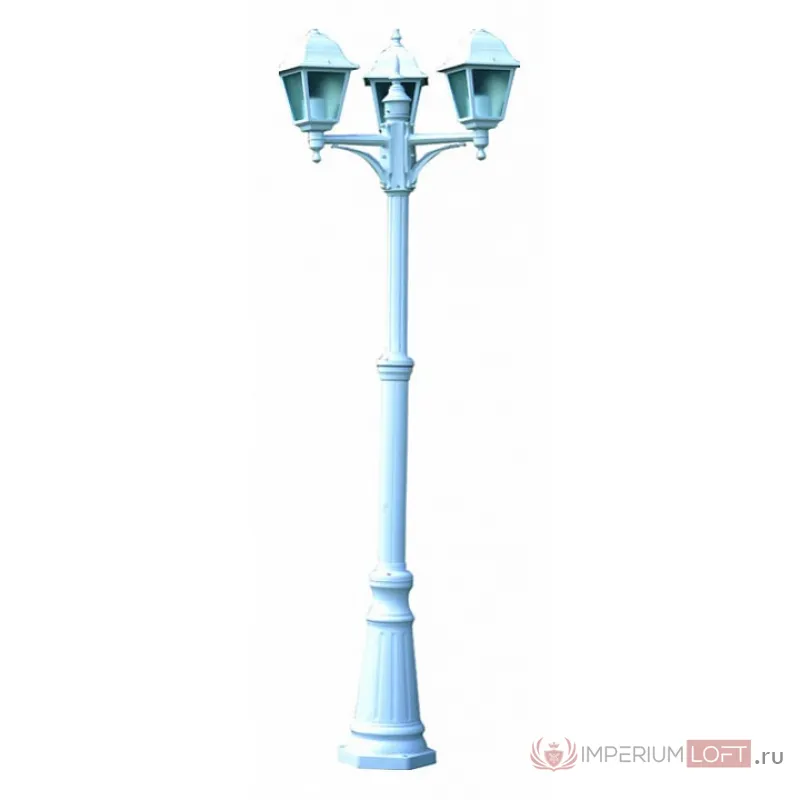 Фонарный столб Arte Lamp Bremen A1017PA-3WH Цвет арматуры белый Цвет плафонов прозрачный от ImperiumLoft