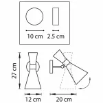 Бра Lightstar Dumo 816611 Цвет плафонов латунь Цвет арматуры золото