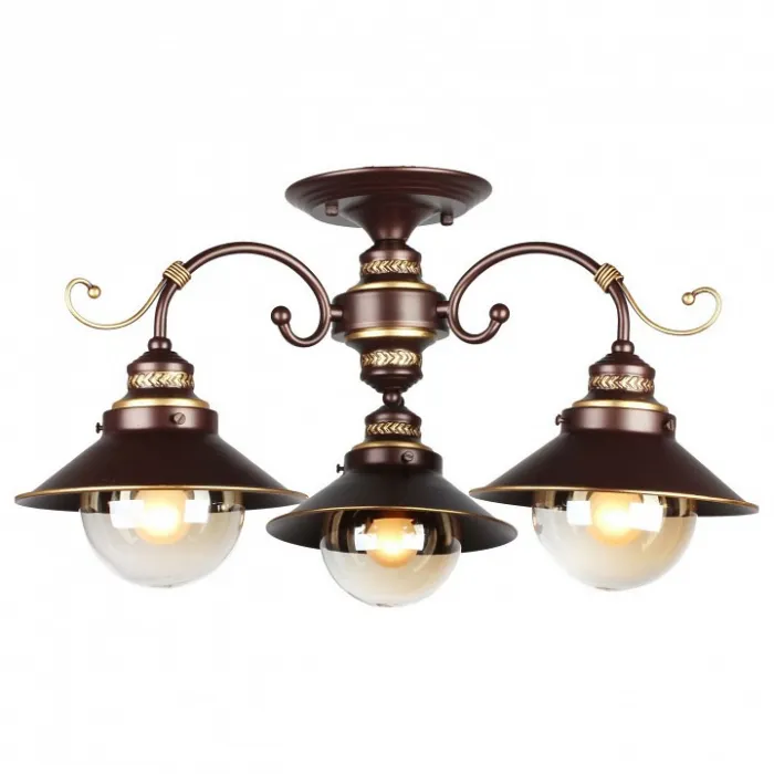 Люстра на штанге Omnilux Fontelo OML-50407-03 Цвет арматуры золото Цвет плафонов прозрачный от ImperiumLoft