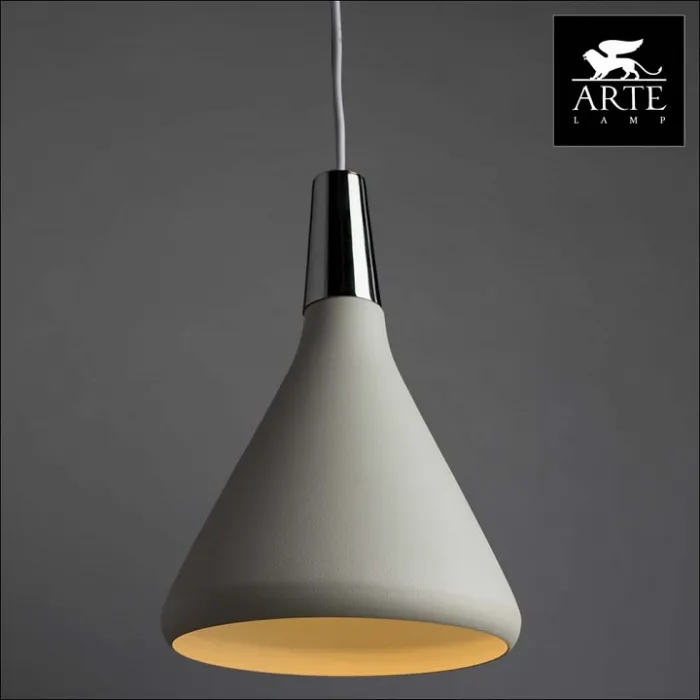 Подвесной светильник Arte Lamp Ciclone A9154SP-1WH Цвет арматуры хром Цвет плафонов белый от ImperiumLoft