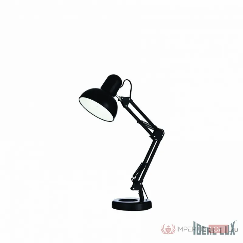 Настольная лампа офисная Ideal Lux Kelly KELLY TL1 NERO Цвет арматуры черный Цвет плафонов черный от ImperiumLoft