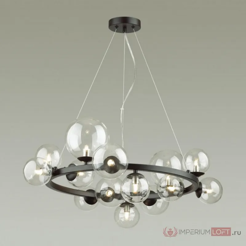 Подвесная люстра Odeon Light Tovi 4818/14 Цвет плафонов прозрачный Цвет арматуры черный от ImperiumLoft