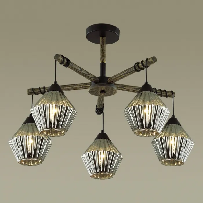 Люстра на штанге Lumion Justine 4564/5C Цвет плафонов черный от ImperiumLoft
