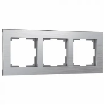 Рамка на 3 поста Werkel Aluminium 1 W0031706 Цвет арматуры серебро