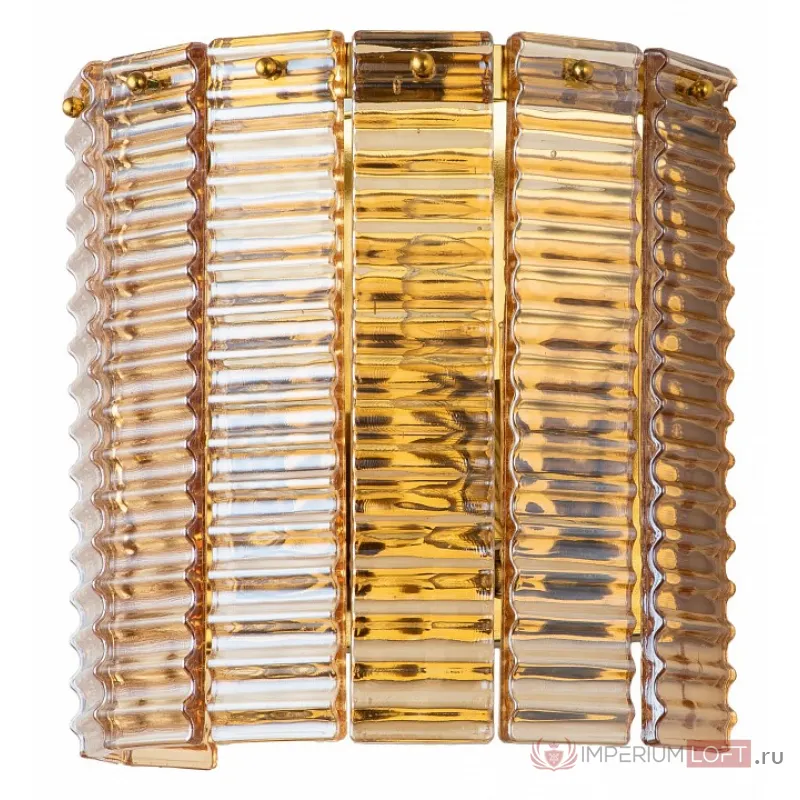 Накладной светильник Favourite Prestige 2973-2W Цвет арматуры золото Цвет плафонов янтарный от ImperiumLoft