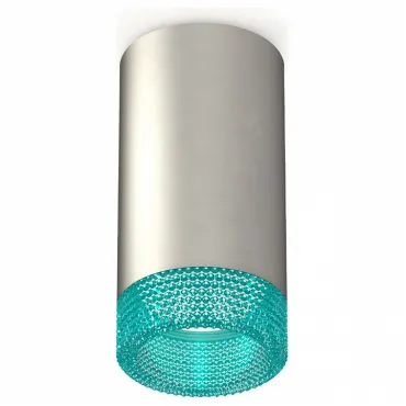 Накладной светильник Ambrella Techno Spot 256 XS6324021 Цвет арматуры серебро Цвет плафонов голубой