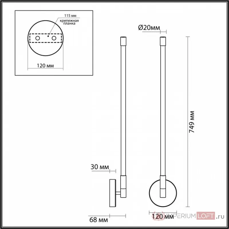 Бра Odeon Light Anta 4393/14WL от ImperiumLoft