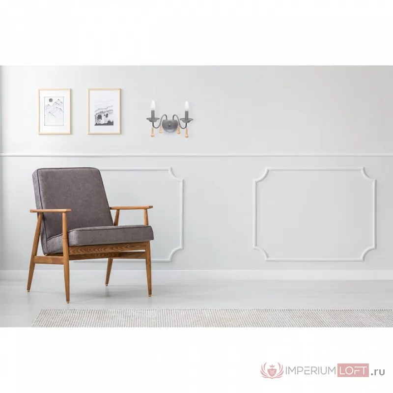 Бра MW-Light Карбон 697020602 Цвет арматуры серый Цвет плафонов коричневый от ImperiumLoft