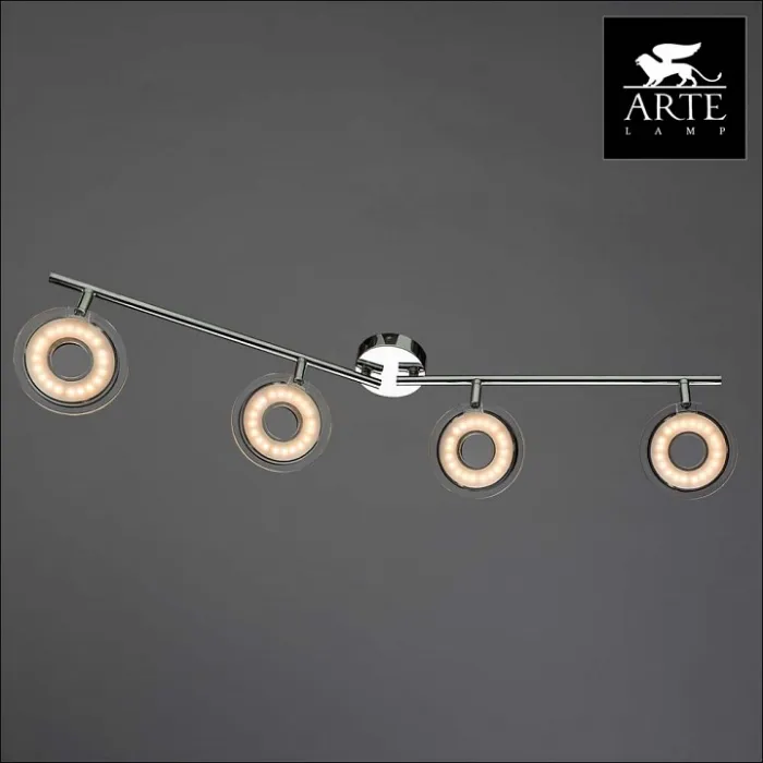 Спот Arte Lamp Fascio A8971PL-4CC Цвет арматуры хром Цвет плафонов белый от ImperiumLoft