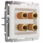 Розетка акустическая без рамки Werkel W1285001 (белый) Цвет арматуры белый