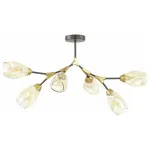 Люстра на штанге Lumion Fawn 4563/6C Цвет плафонов янтарный от ImperiumLoft