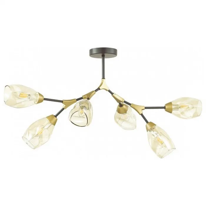 Люстра на штанге Lumion Fawn 4563/6C Цвет плафонов янтарный от ImperiumLoft