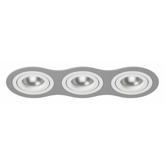 Встраиваемый светильник Lightstar Intero 16 triple round i639060606 Цвет арматуры серый Цвет плафонов янтарный от ImperiumLoft