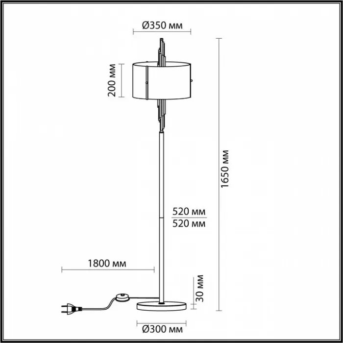 Торшер Odeon Light Margaret 4895/3F от ImperiumLoft