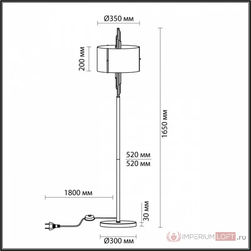 Торшер Odeon Light Margaret 4895/3F от ImperiumLoft