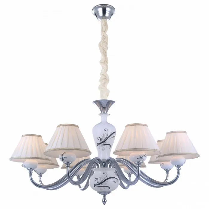 Подвесная люстра Arte Lamp Veronika A2298LM-8CC Цвет арматуры хром Цвет плафонов белый от ImperiumLoft