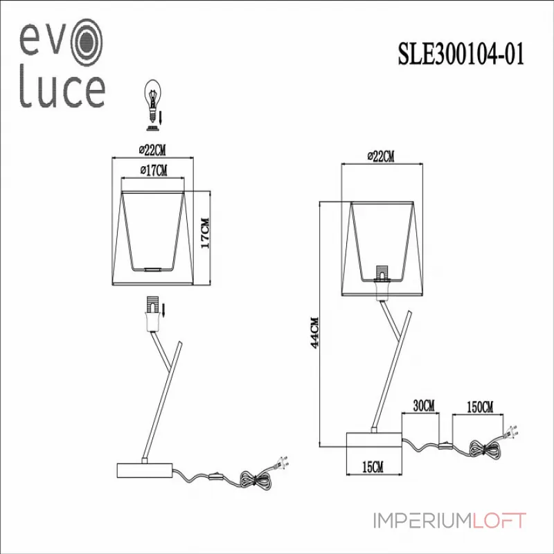 Настольная лампа декоративная EVOLUCE Denice SLE300104-01