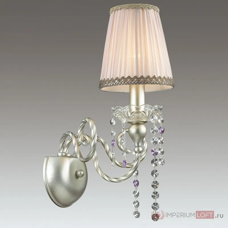 Бра Odeon Light Aurelia 3390/1W Цвет плафонов коричневый Цвет арматуры серебро от ImperiumLoft
