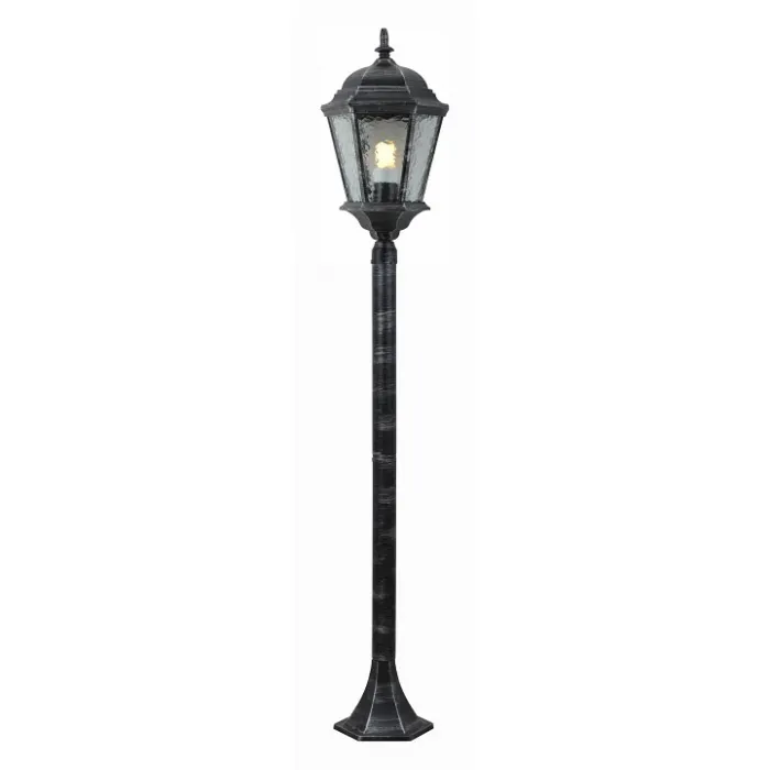 Наземный высокий светильник Arte Lamp Genova A1206PA-1BS Цвет арматуры серебро Цвет плафонов прозрачный от ImperiumLoft