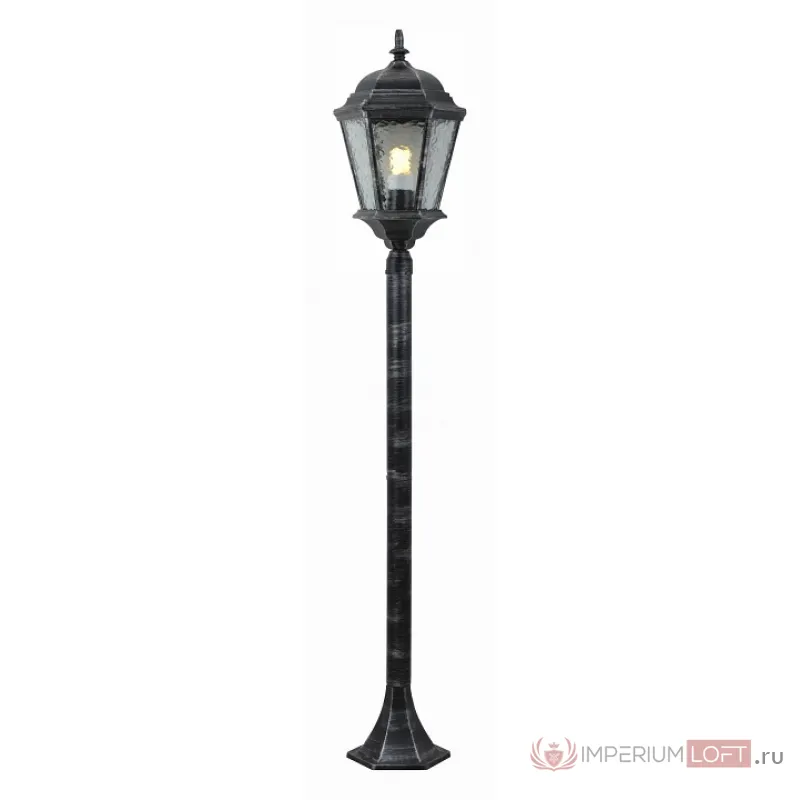 Наземный высокий светильник Arte Lamp Genova A1206PA-1BS Цвет арматуры серебро Цвет плафонов прозрачный от ImperiumLoft