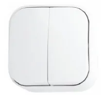 Выключатель двухклавишный Horoz Electric Eva HRZ01001484