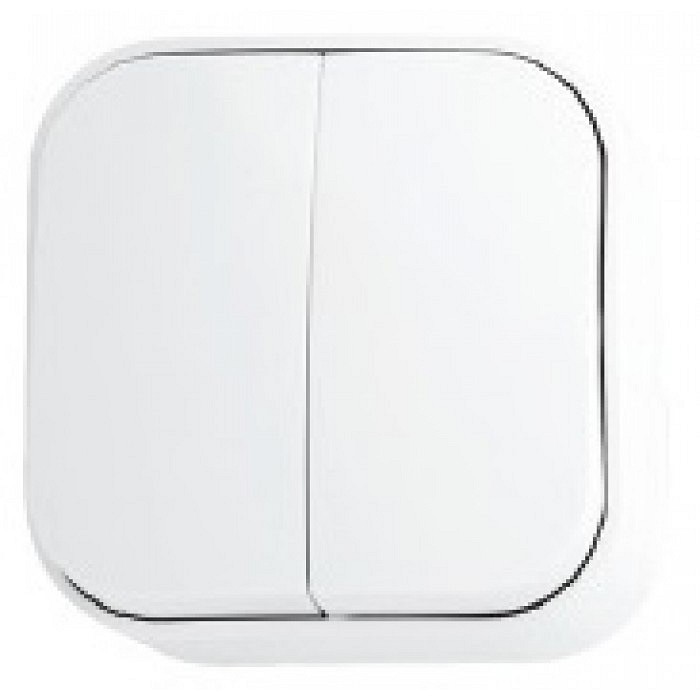 Выключатель двухклавишный Horoz Electric Eva HRZ01001484 от ImperiumLoft