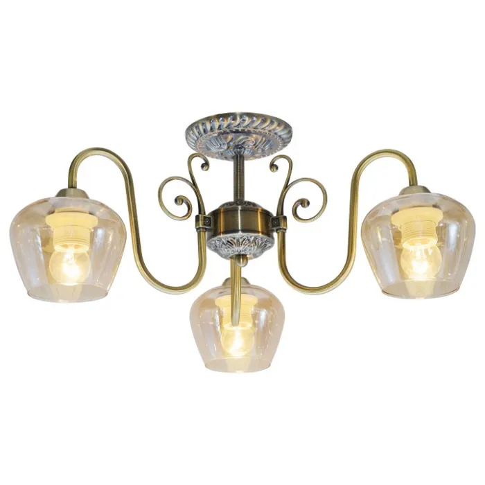 Люстра на штанге TopLight Sybilla TL1157-3D Цвет арматуры бронза Цвет плафонов прозрачный от ImperiumLoft