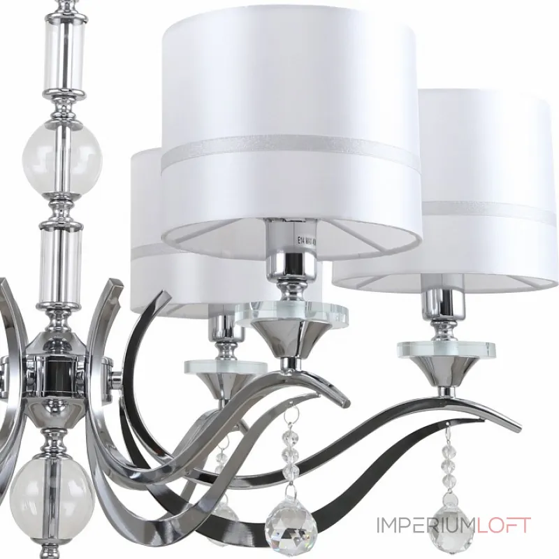 Подвесная люстра Stilfort Flippe 1041/09/06P Цвет арматуры хром Цвет плафонов белый Подвесная люстра Stilfort Flippe 1041/09/06P Цвет арматуры хром Цвет плафонов белый