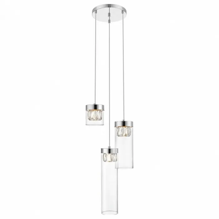 Подвесной светильник Zumaline Gem P0389-03D-F4AC Цвет арматуры хром Цвет плафонов прозрачный от ImperiumLoft