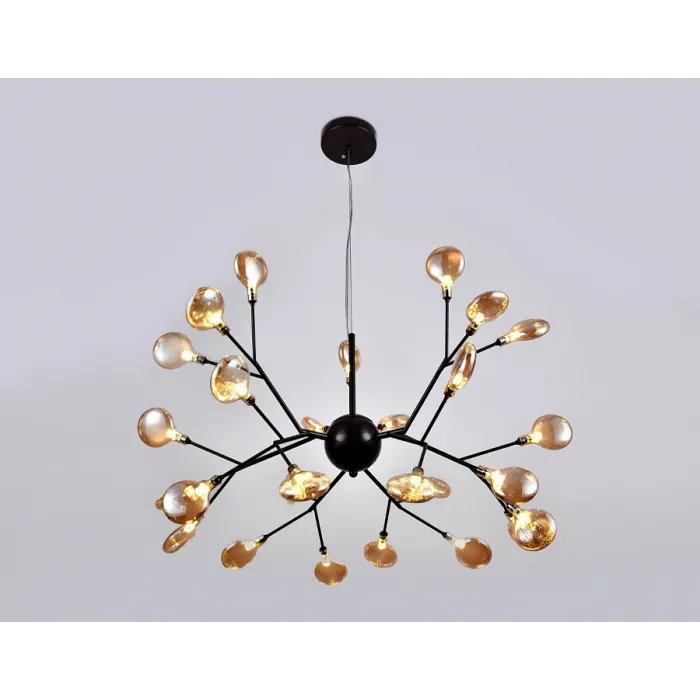 Подвесная люстра Ambrella Traditional 1 TR3013 Цвет плафонов янтарный Цвет арматуры черный от ImperiumLoft