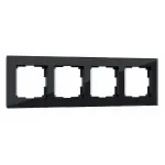 Рамка на 4 поста Werkel черный,стекло W0041108