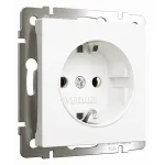 Розетка с заземлением без рамки Werkel Белые матовые W1171061 от ImperiumLoft