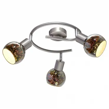 Спот Arte Lamp Illusione A6125PL-3SS Цвет арматуры серебро Цвет плафонов разноцветный