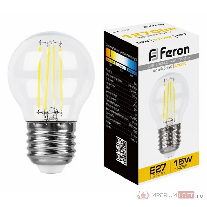 Лампа светодиодная Feron LB-515 E27 15Вт 2700K 38252 от ImperiumLoft
